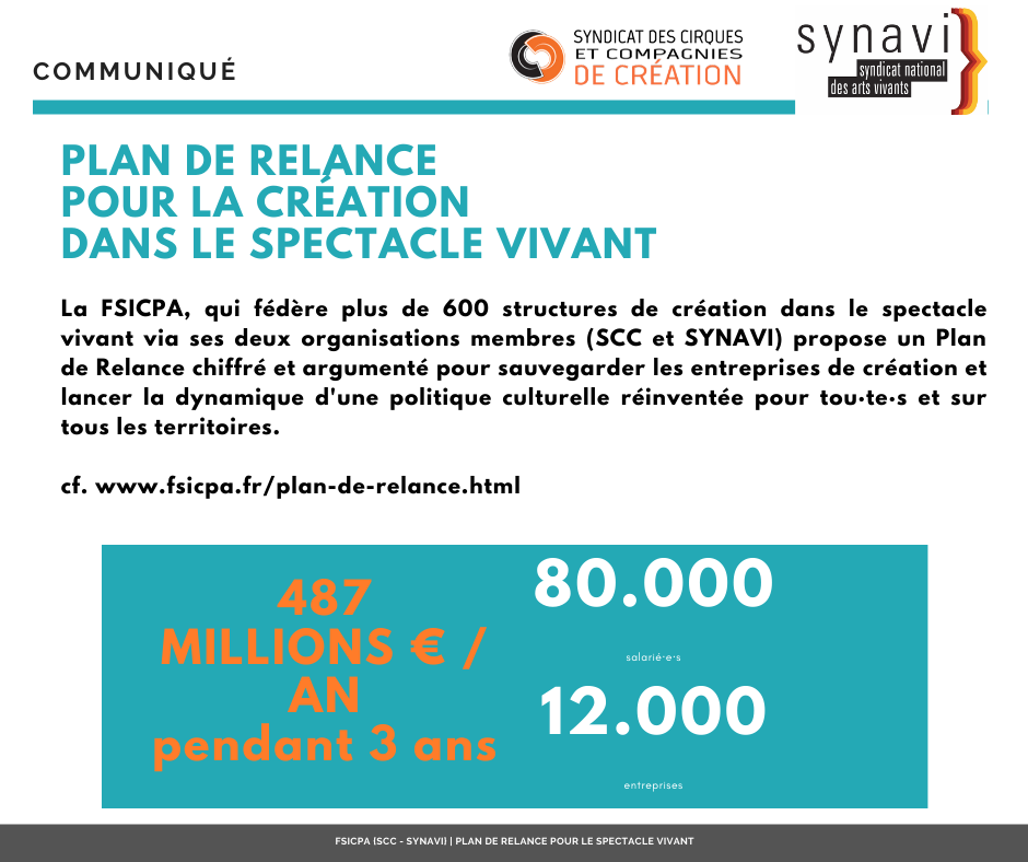 Plan de relance pour la création dans le spectacle vivant